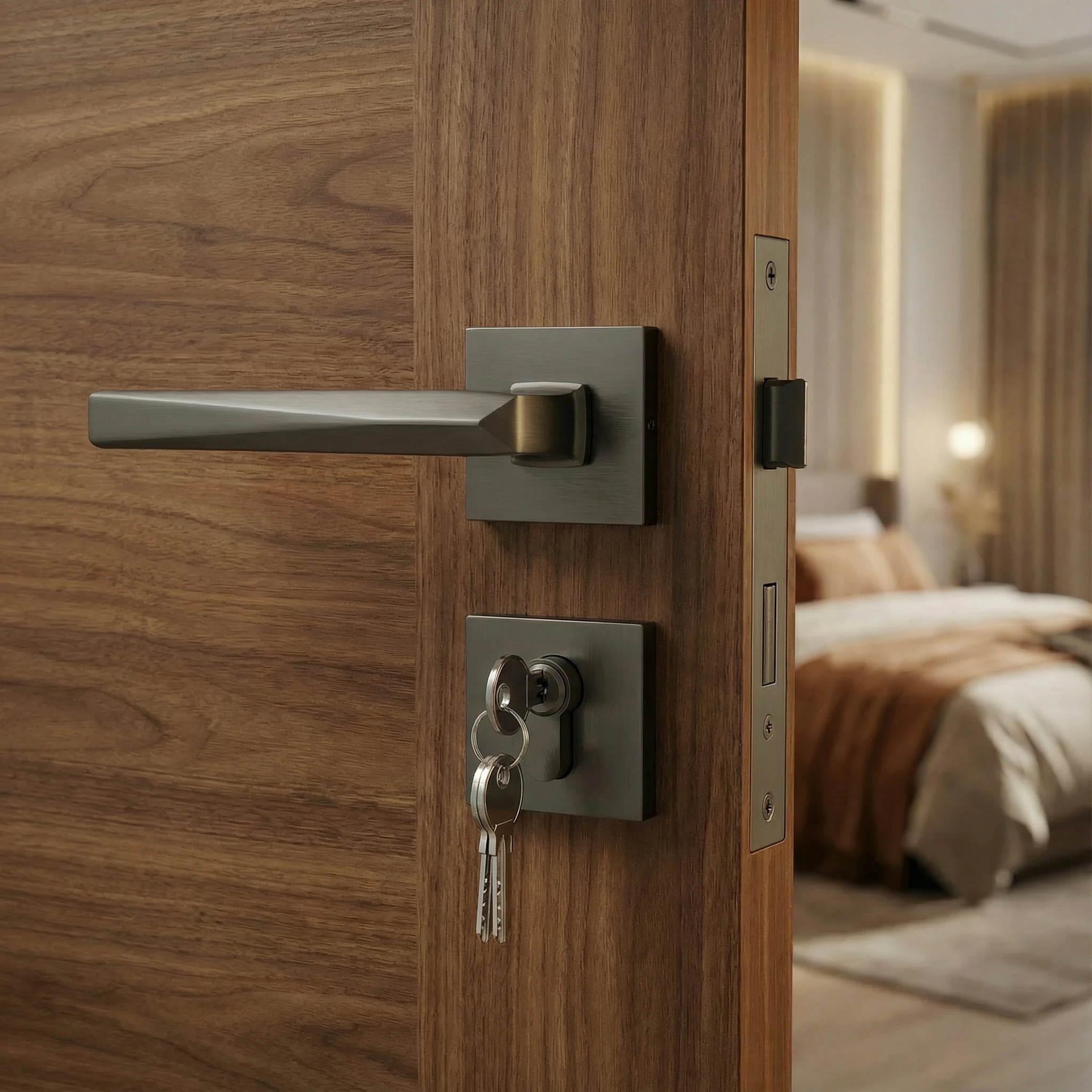 B 002 - Architectural Solid Brass Mortise Handle with Elegant Finish - Image 3