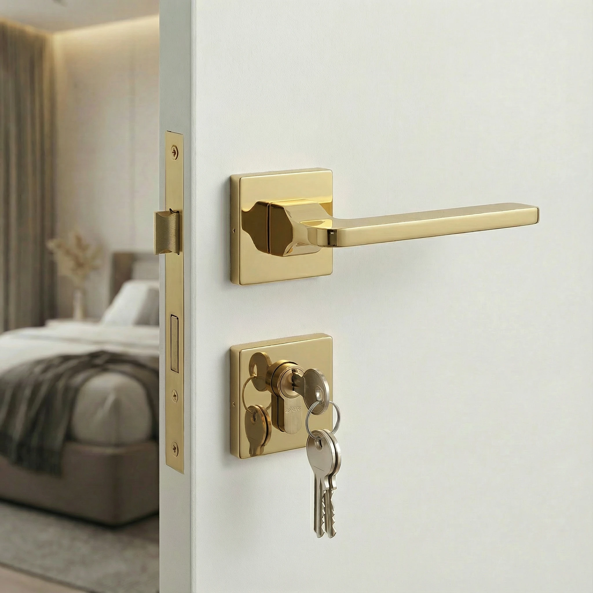 B 003 - Royal Classic Solid Brass Mortise Handle for Premium Doors - Image 3