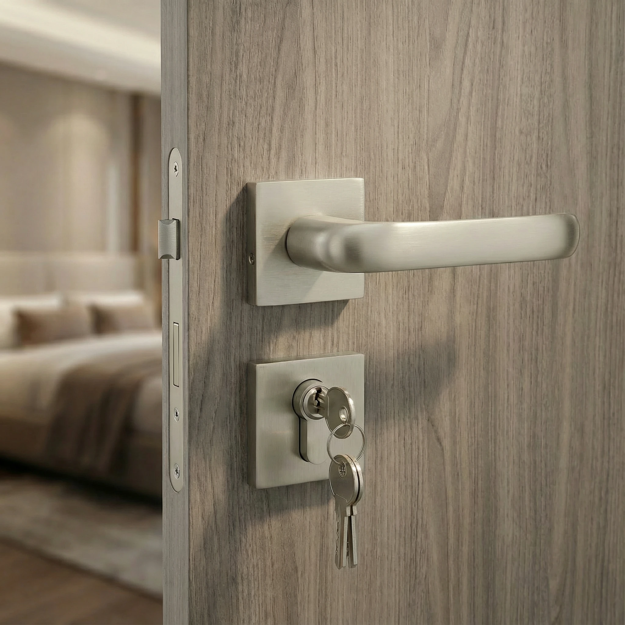 B 004 - Royal Classic Solid Brass Mortise Handle for Premium Doors - Image 2