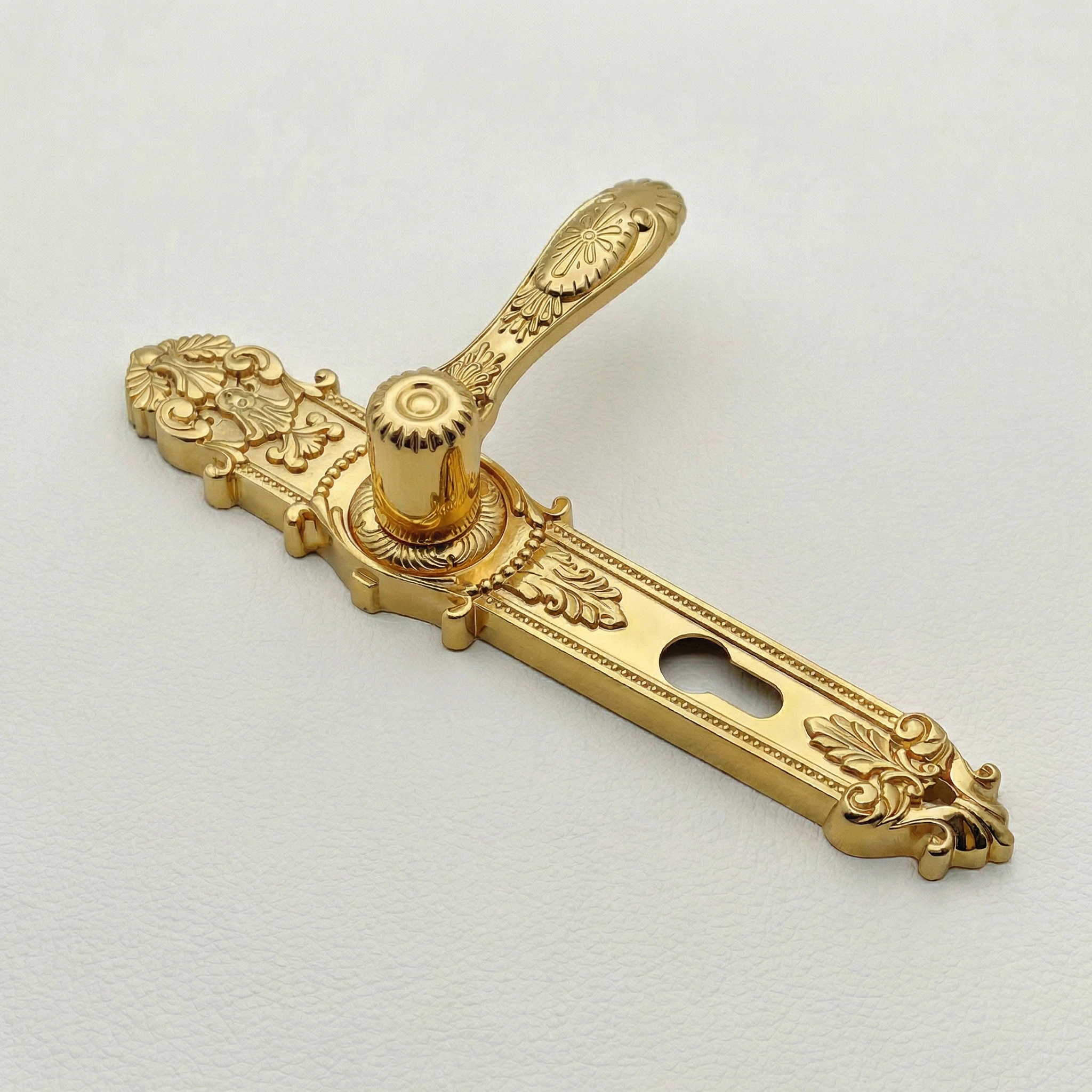 Royal Rajwadi Plate Mortise Door Handle – Traditional Zinc Hardware | M-111 - Image 3