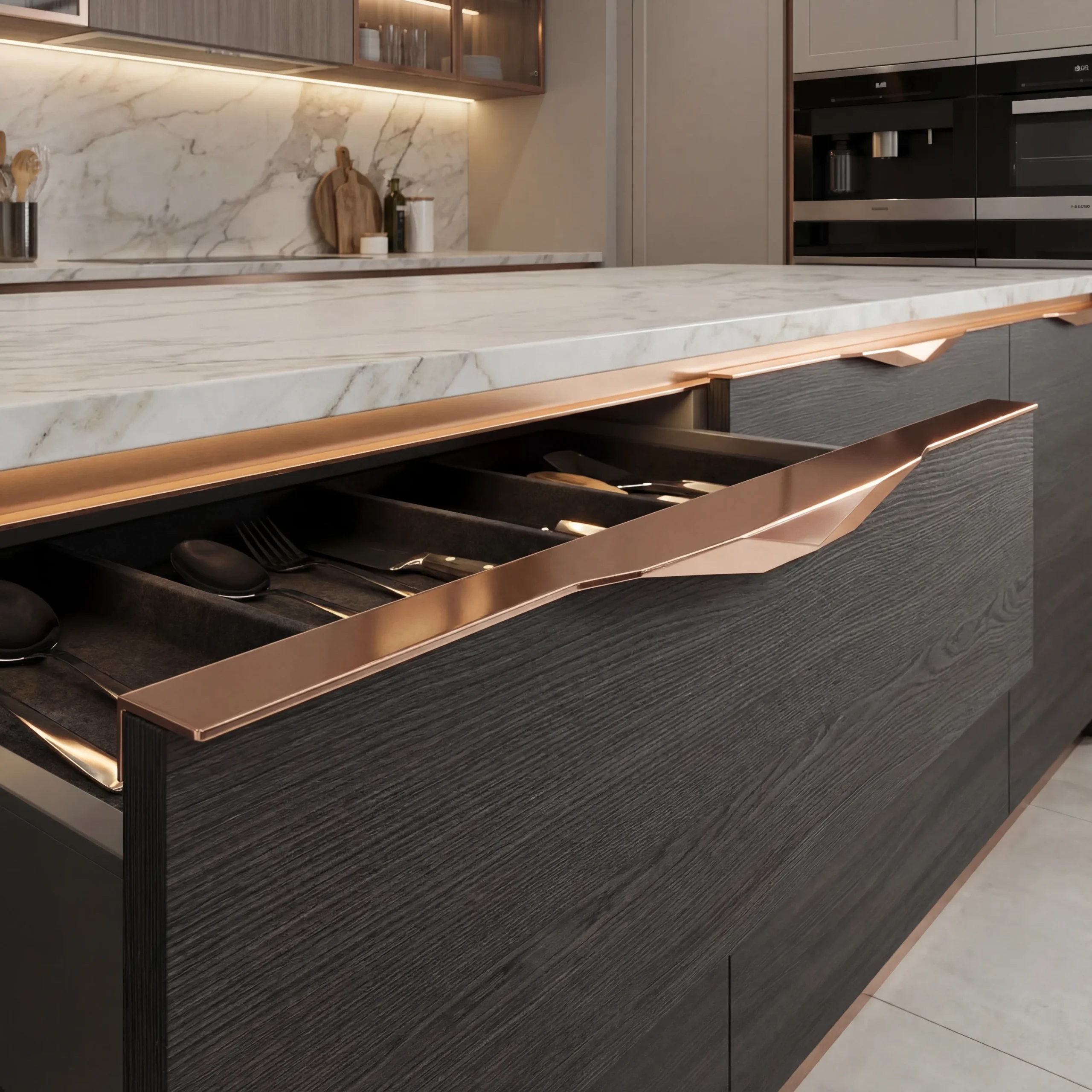 RB 304 Diamond Cut Aluminium Kitchen Profile Handle