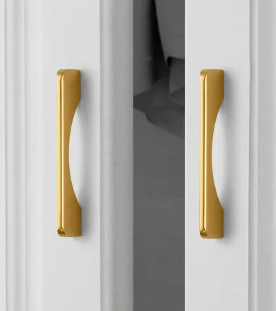 Modern gold finish aluminum cabinet handle for minimalist furniture design