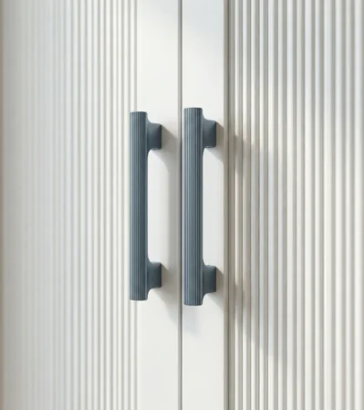 Elegant Blue grey Aluminum Cabinet handle with contemporary sleek style