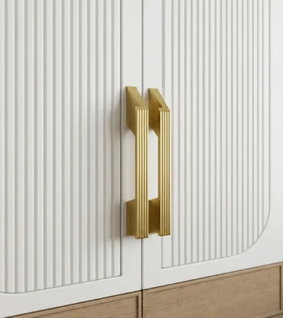 Premium Aluminum Cabinet Handle with minimalist gold design for furniture wardrobe