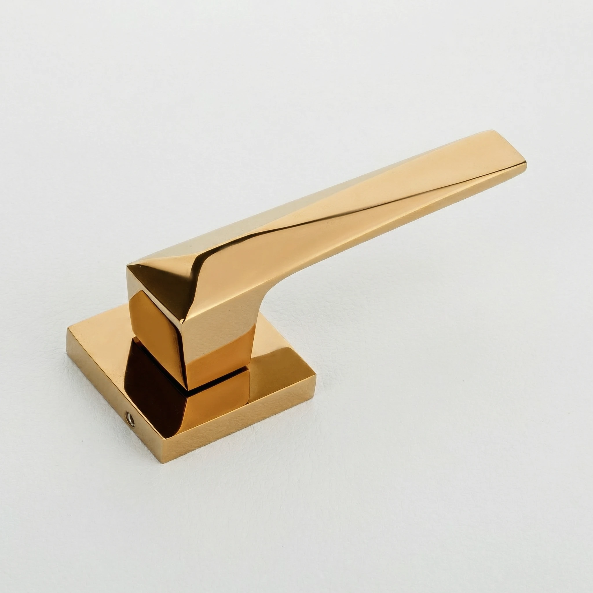 B - 007 Rose Gold Brass Mortise Door Handle Manufacturer from Rajkot
