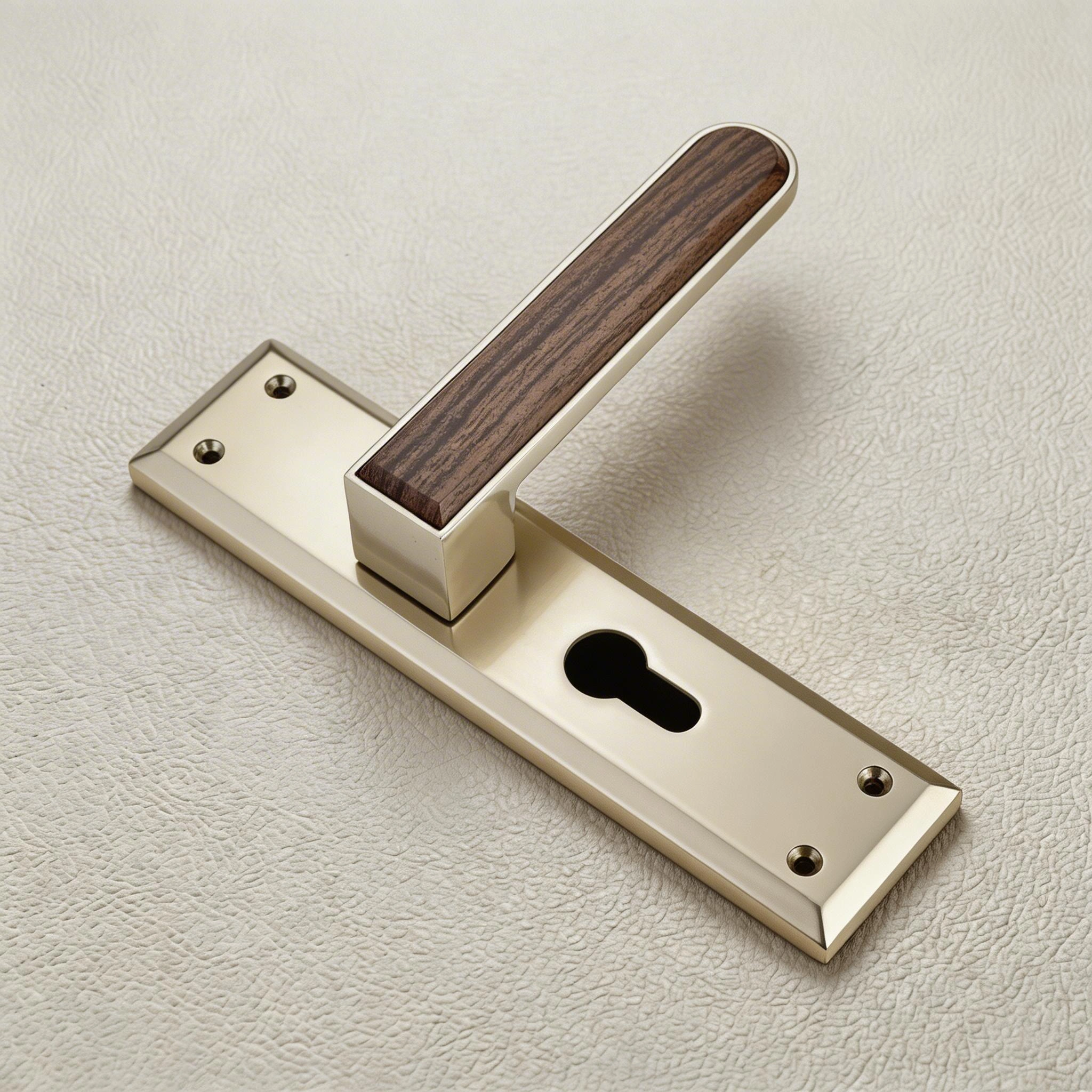 Durable & Stylish Satin wooden finish Zinc Plate Mortise Handle Manufacturer