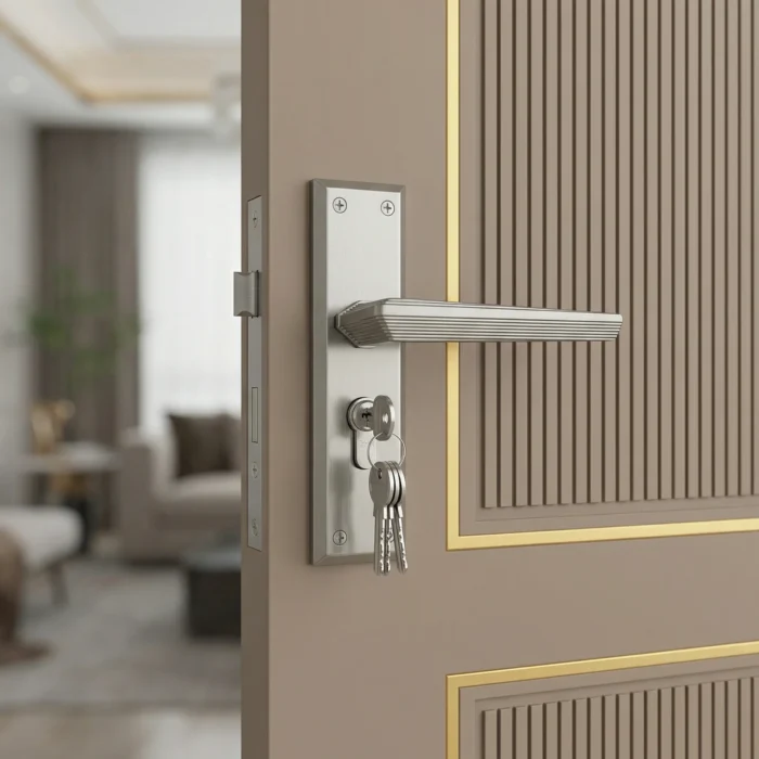 MP-1046 Export Quality and Premium Collection of Zinc Plate Mortise Door Handle For only in Nimkro Hardware LLP