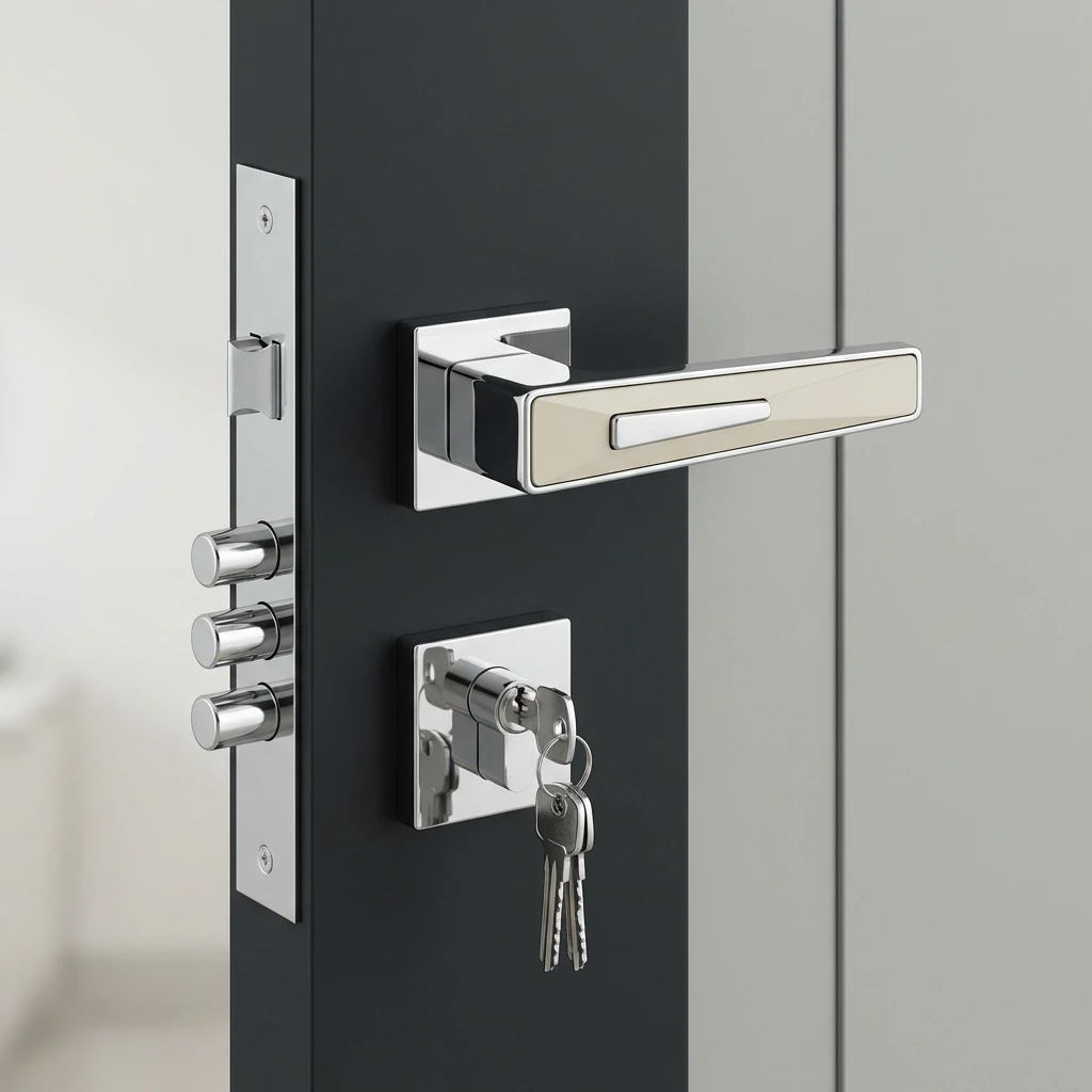 MR 1022 Top Zinc Door Handle Collection Brand in Rajkot | Zinc Mortise Door Handle | Leading Door Handle Manufacturer.