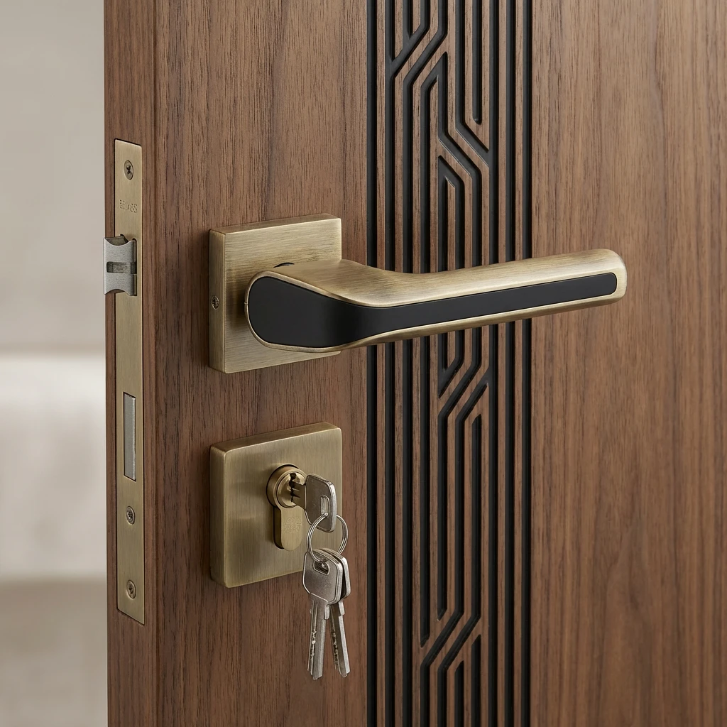 MR 1023 Zinc Mortise Door Handle | Durable Zinc Mortise Handle Manufacturer from Rajkot | Luxury Door Handle Supplier.